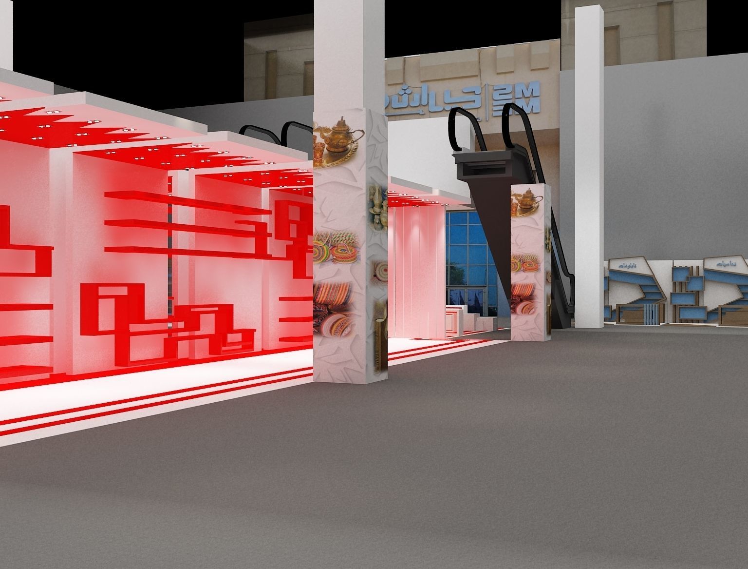 Setup Partitions Booth Exhibition a289 3D model_29