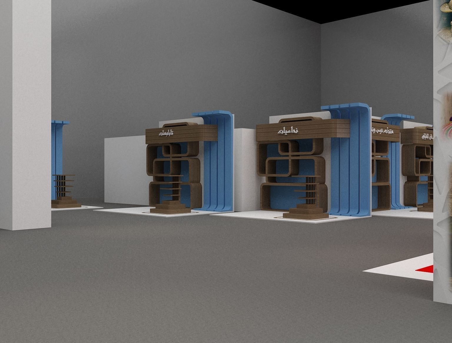 Setup Partitions Booth Exhibition a289 3D model_8