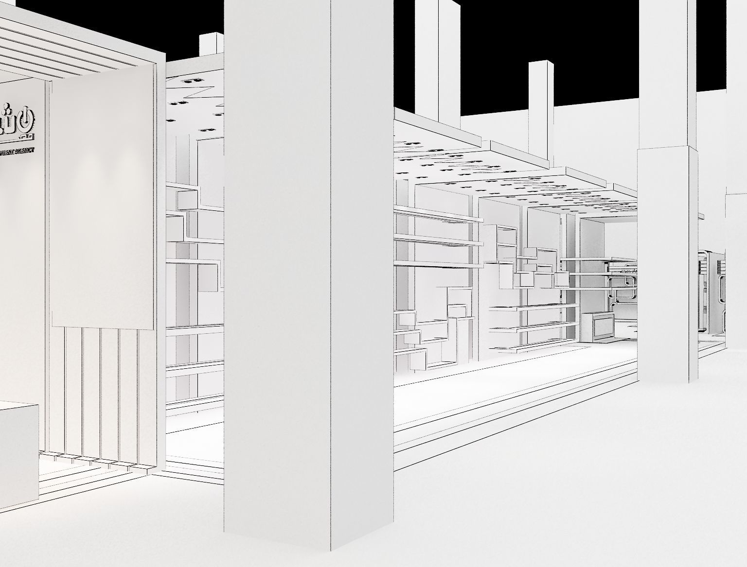 Setup Partitions Booth Exhibition a289 3D model_28