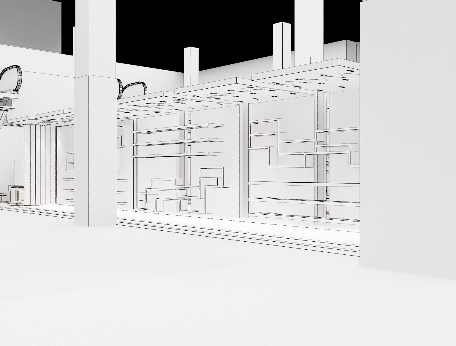 Setup Partitions Booth Exhibition a289 3D model_26