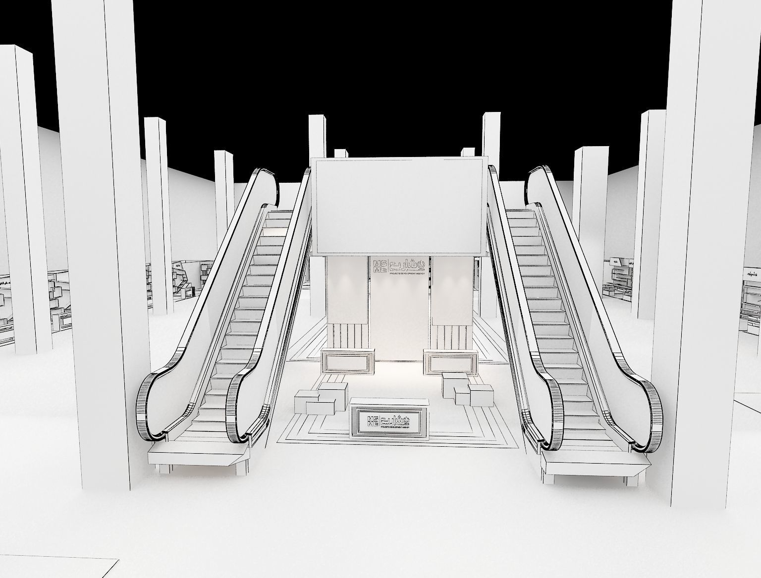 Setup Partitions Booth Exhibition a289 3D model_16