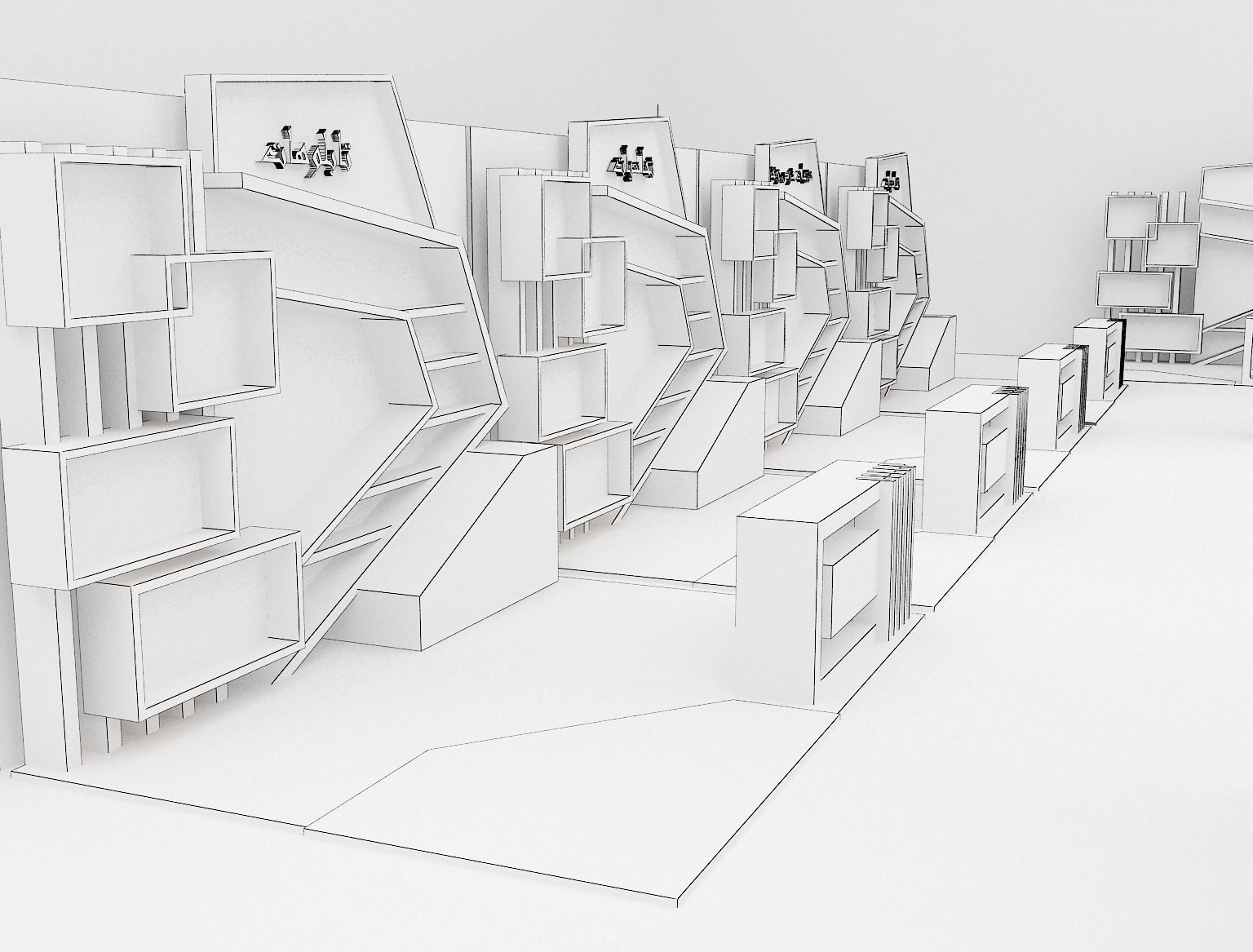 Setup Partitions Booth Exhibition a289 3D model_24