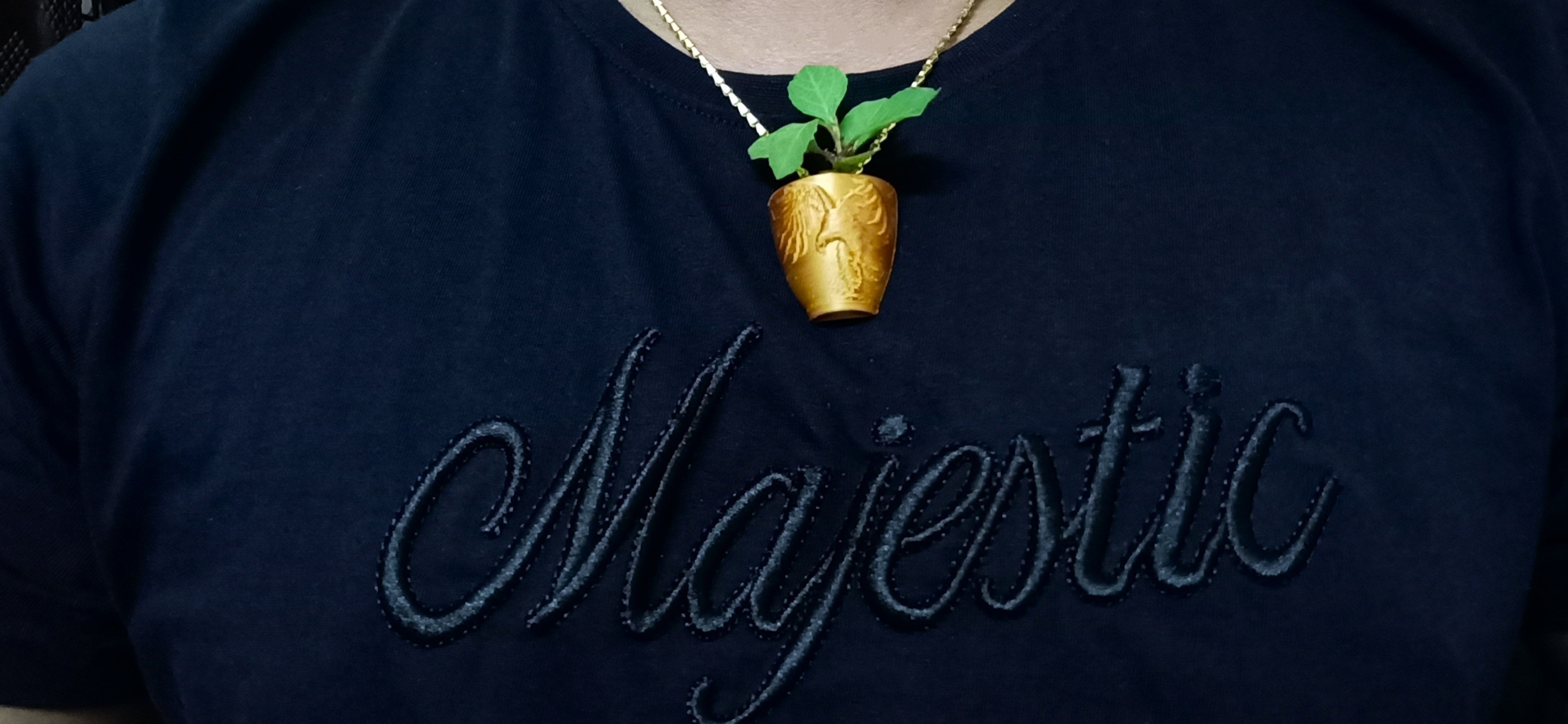 Plant pot pendant and badge collection 3D print model_4