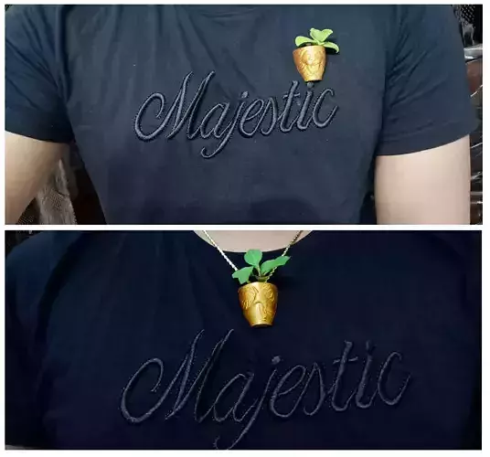 Plant pot pendant and badge collection 3D print model