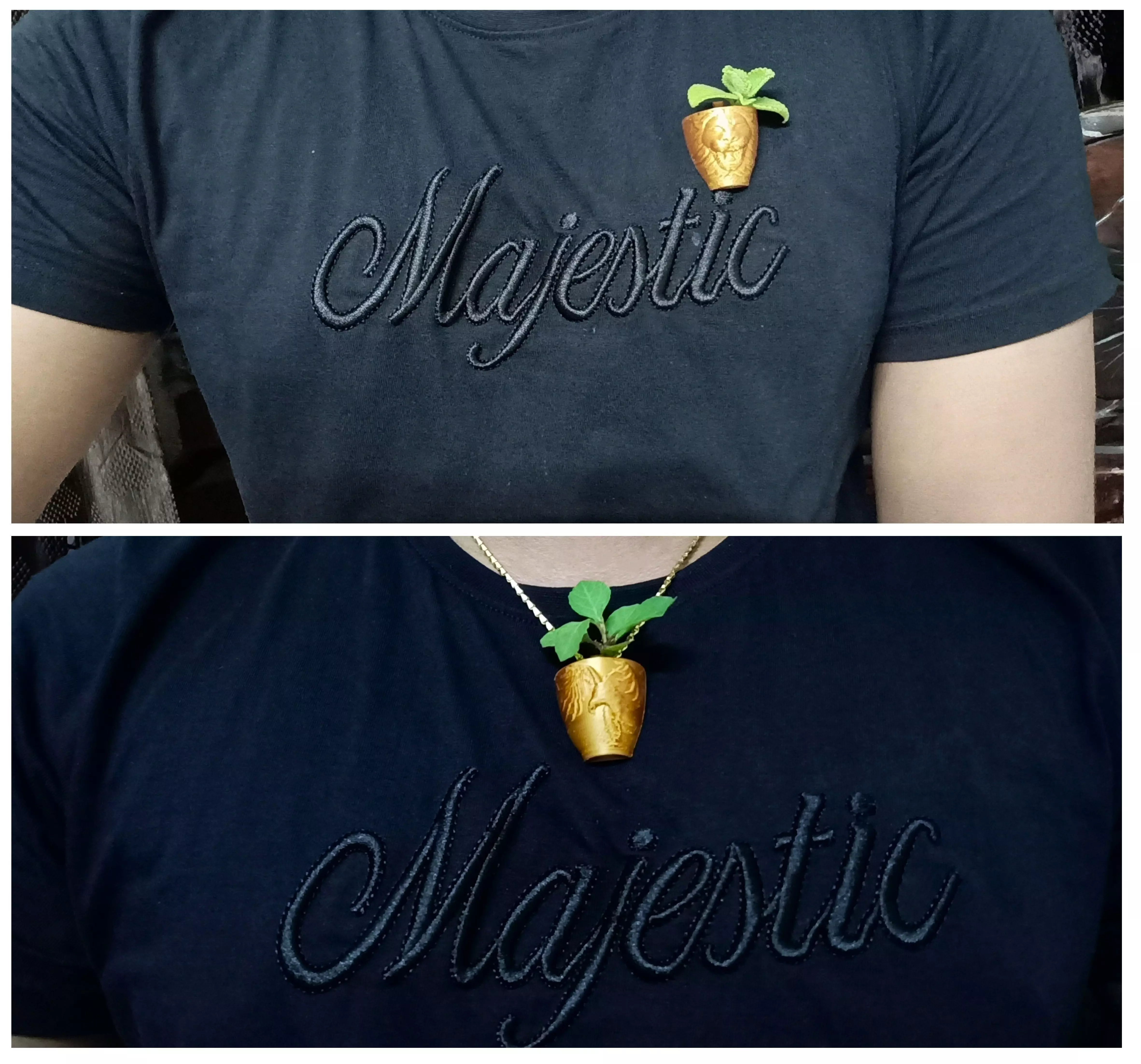 Plant pot pendant and badge collection 3D print model_0