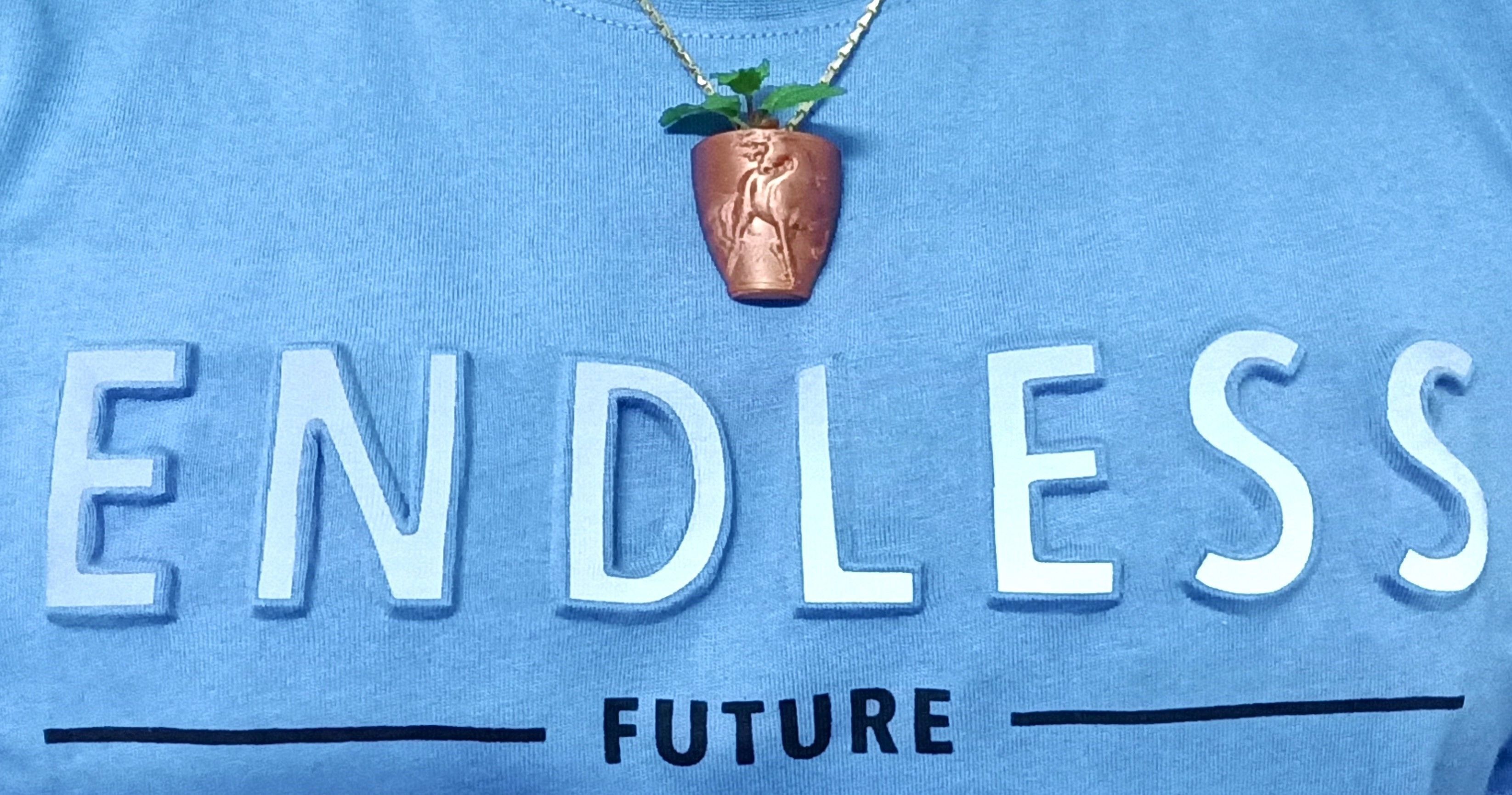 Plant pot pendant and badge collection 3D print model_3