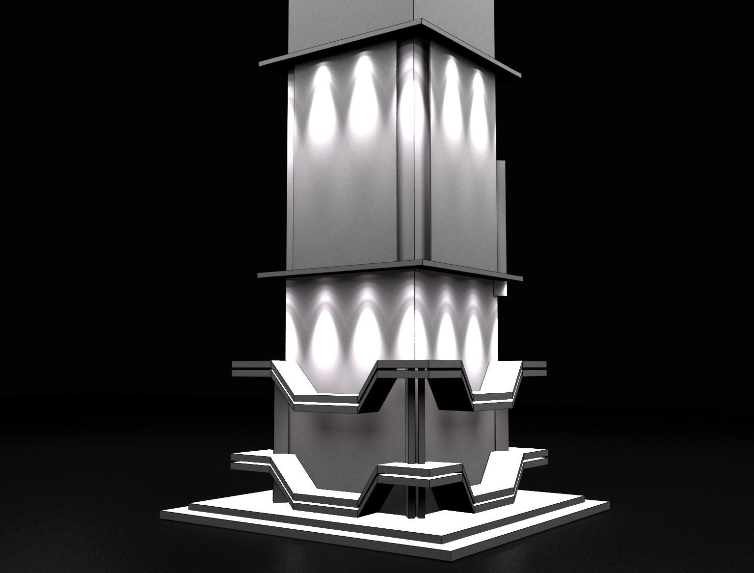 Decoration columns design a286  3D model_3