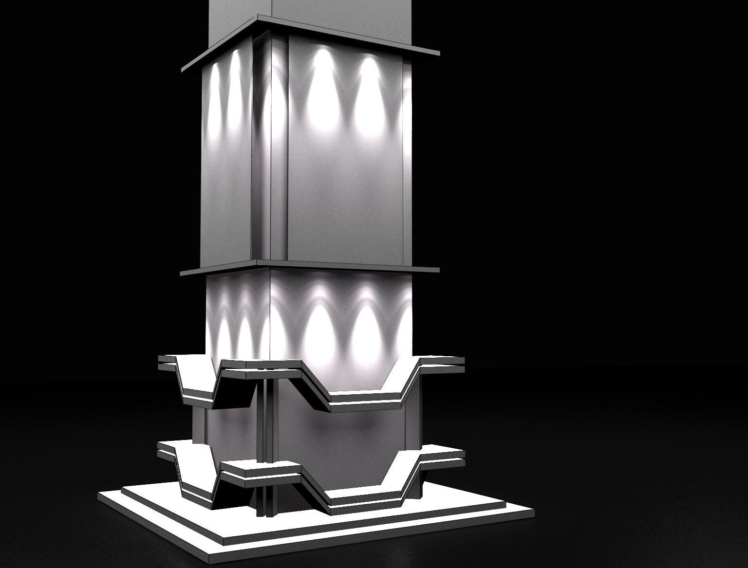 Decoration columns design a286  3D model_1