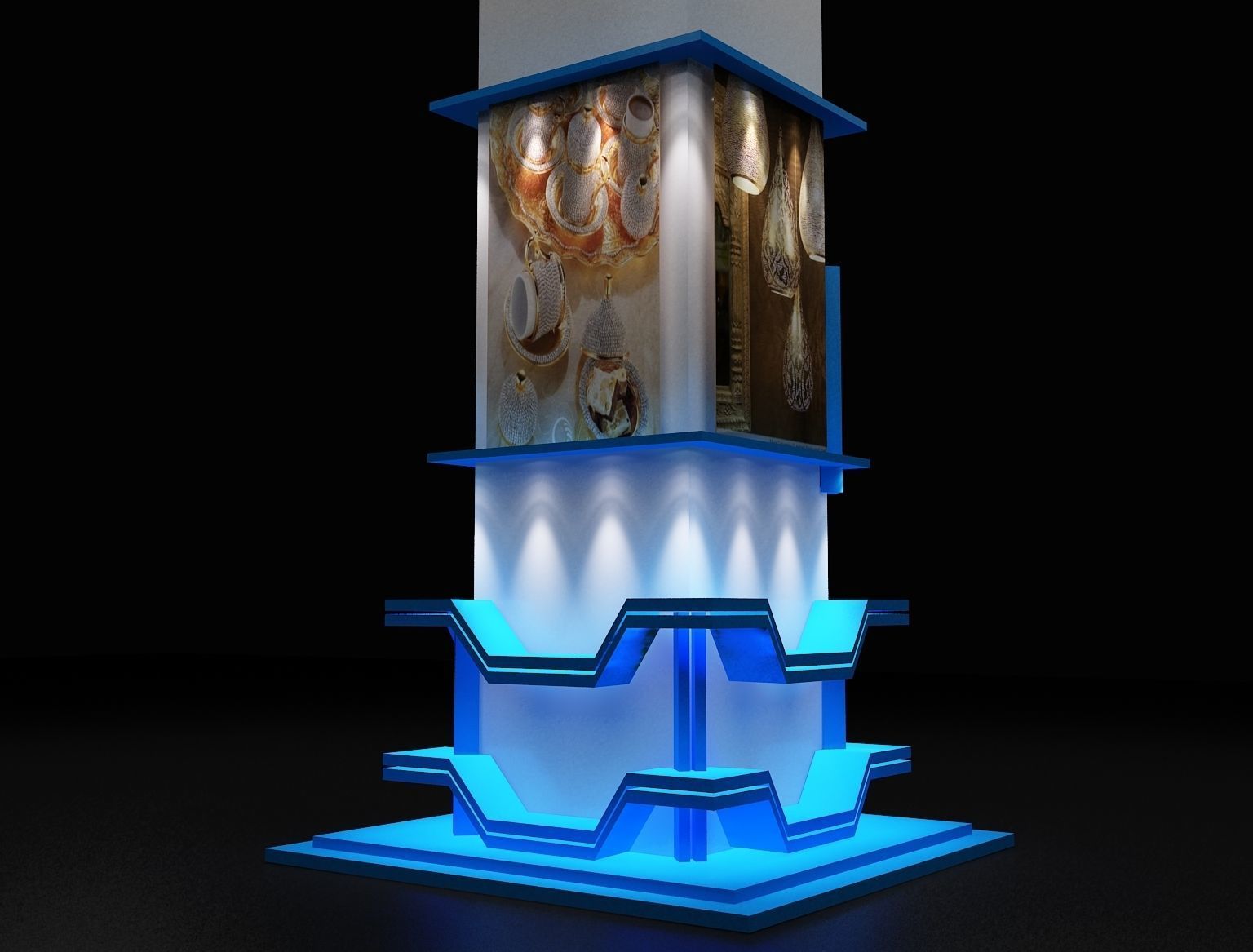 Decoration columns design a286  3D model_2