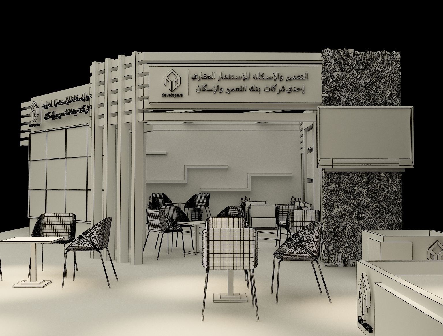 Booth Exhibition Stand a284 3D model_15
