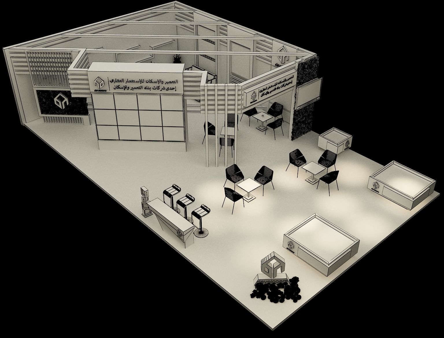 Booth Exhibition Stand a284 3D model_3