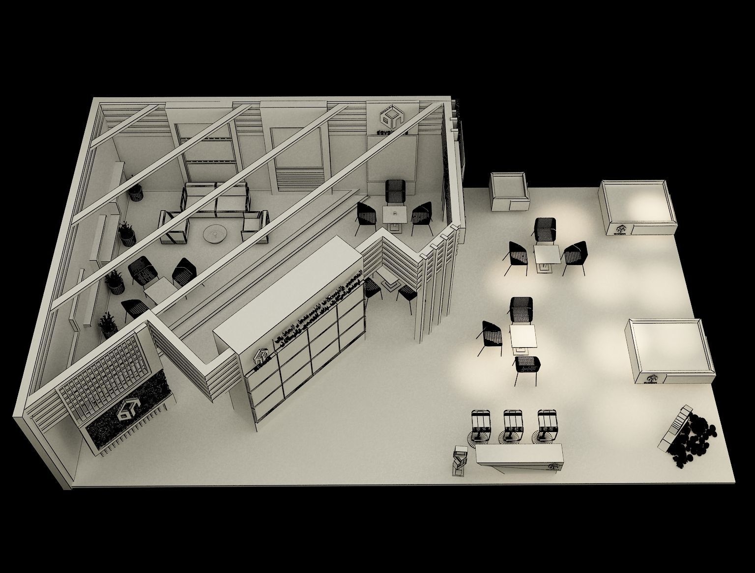 Booth Exhibition Stand a284 3D model_21