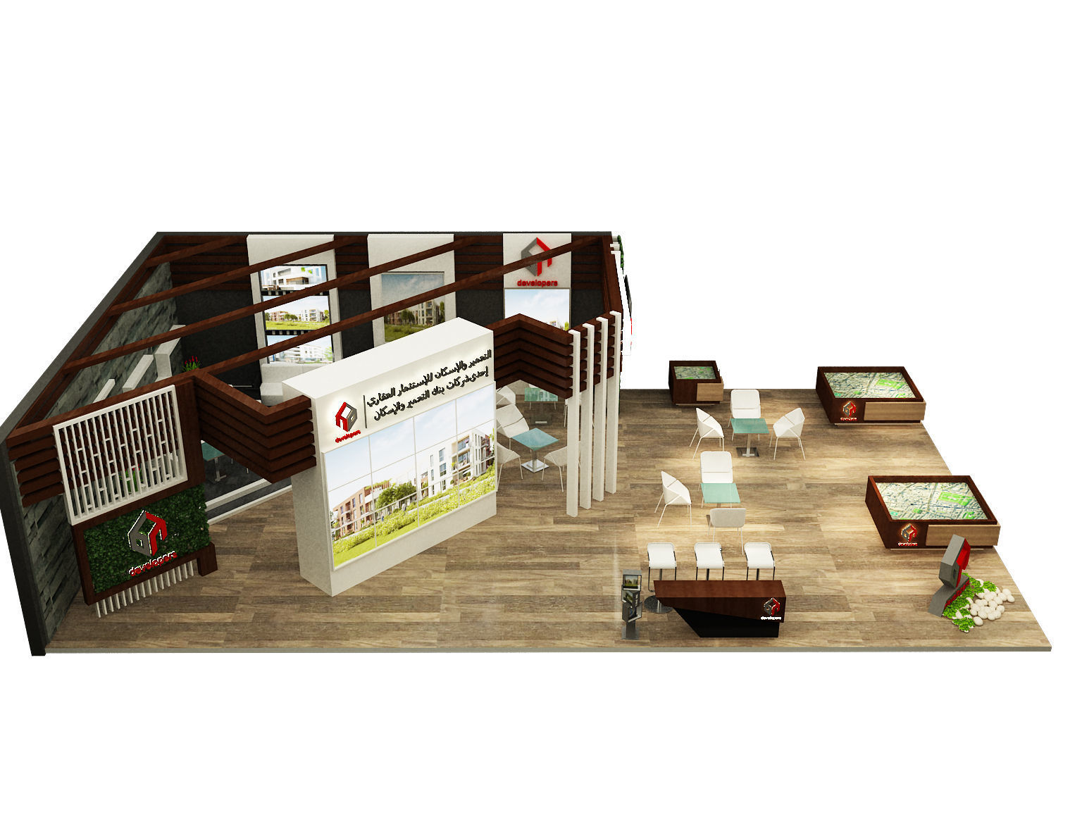 Booth Exhibition Stand a284 3D model_4