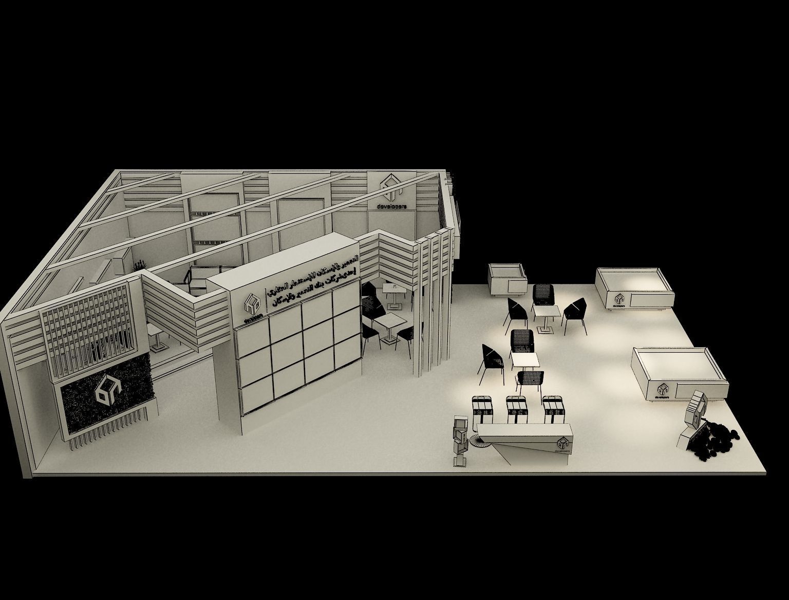 Booth Exhibition Stand a284 3D model_5