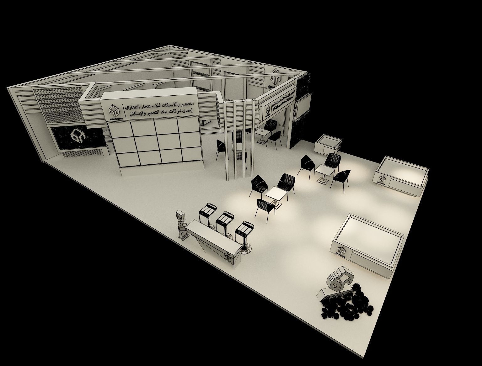 Booth Exhibition Stand a284 3D model_1