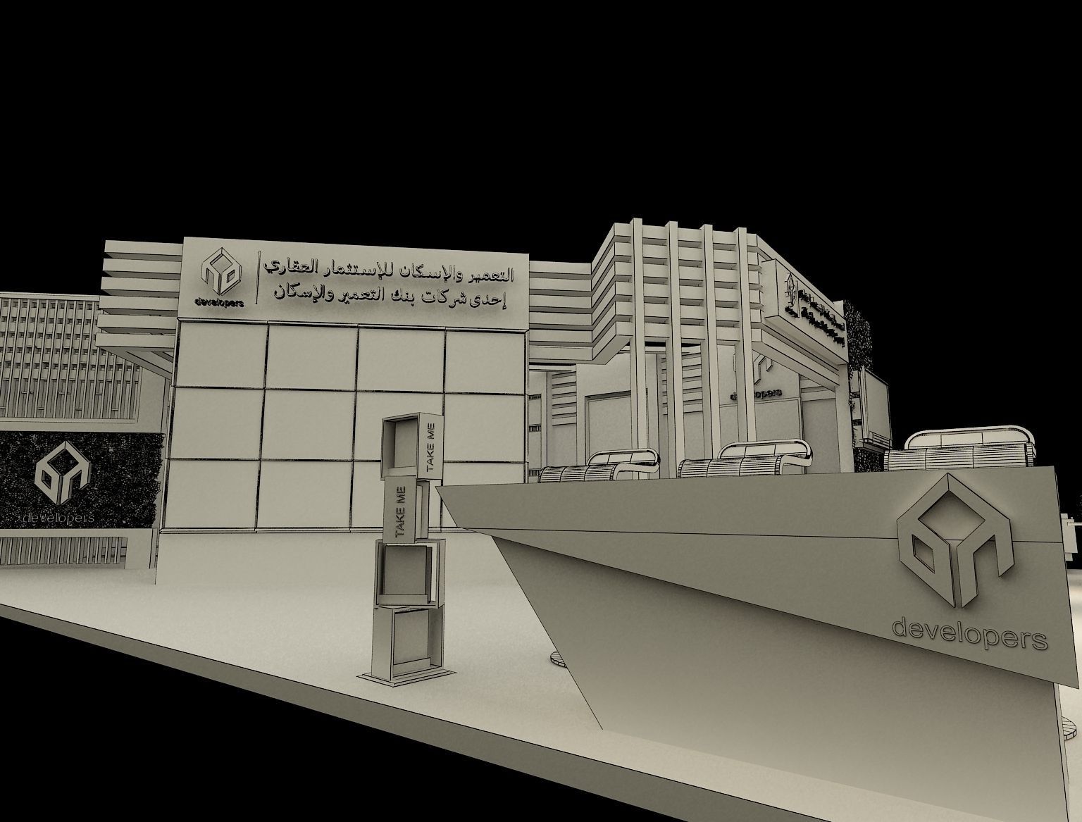 Booth Exhibition Stand a284 3D model_7