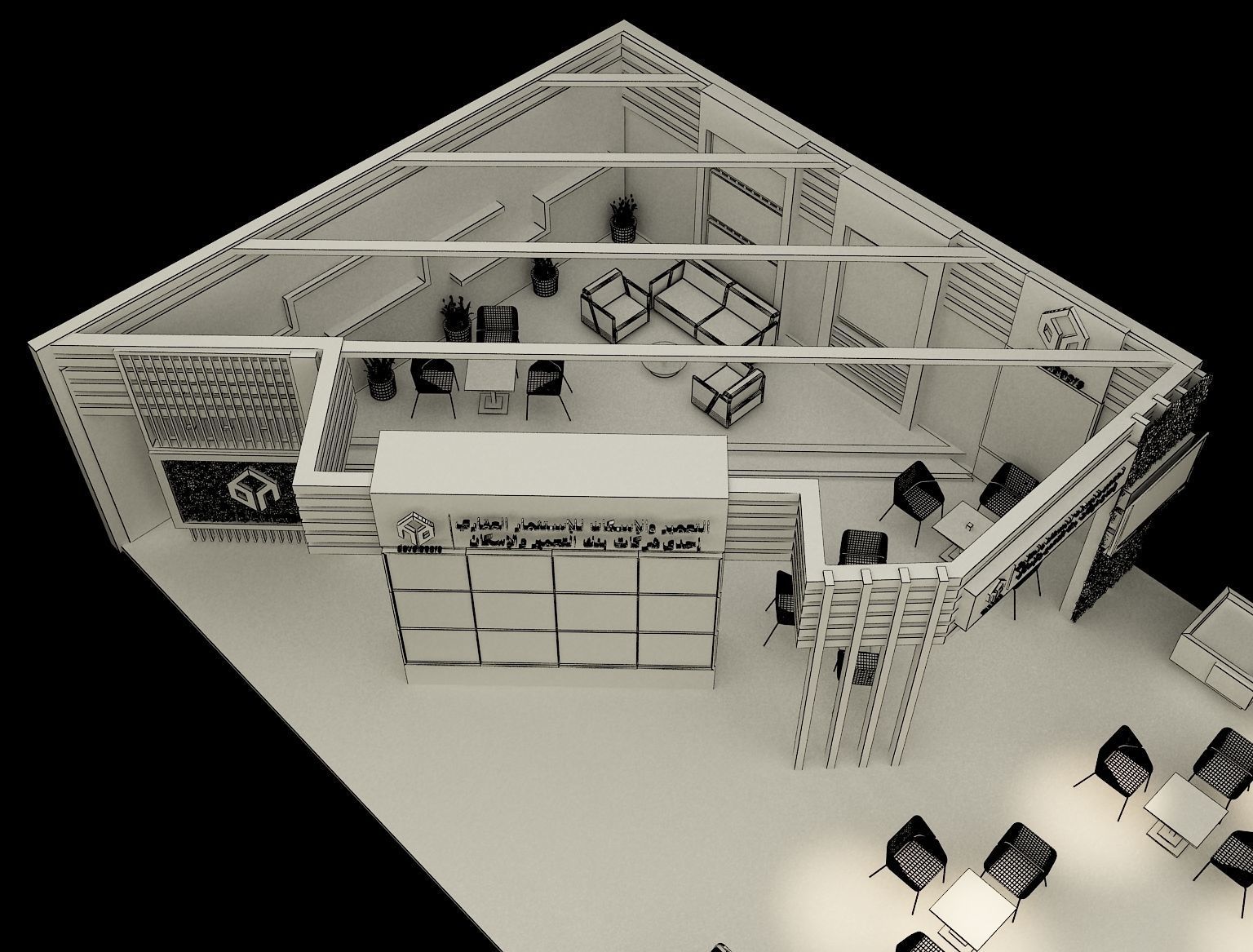 Booth Exhibition Stand a284 3D model_19