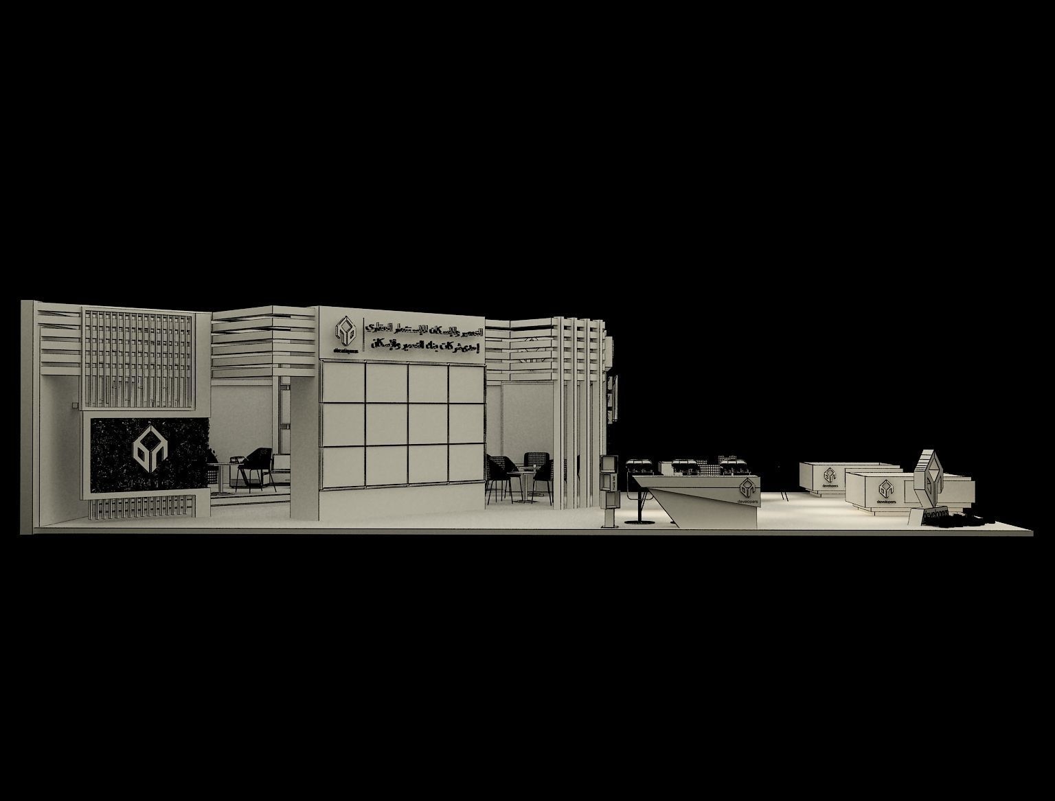 Booth Exhibition Stand a284 3D model_25