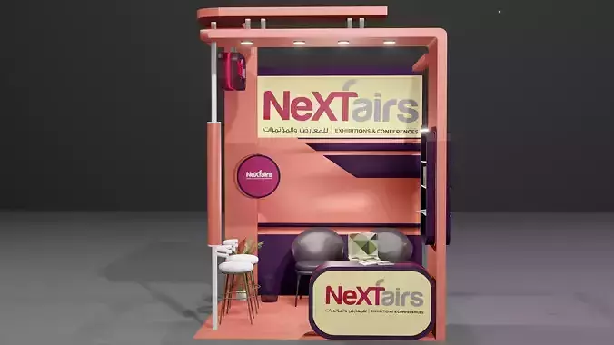 Nexfairs Booth Design Free 3D Model Project File Blender