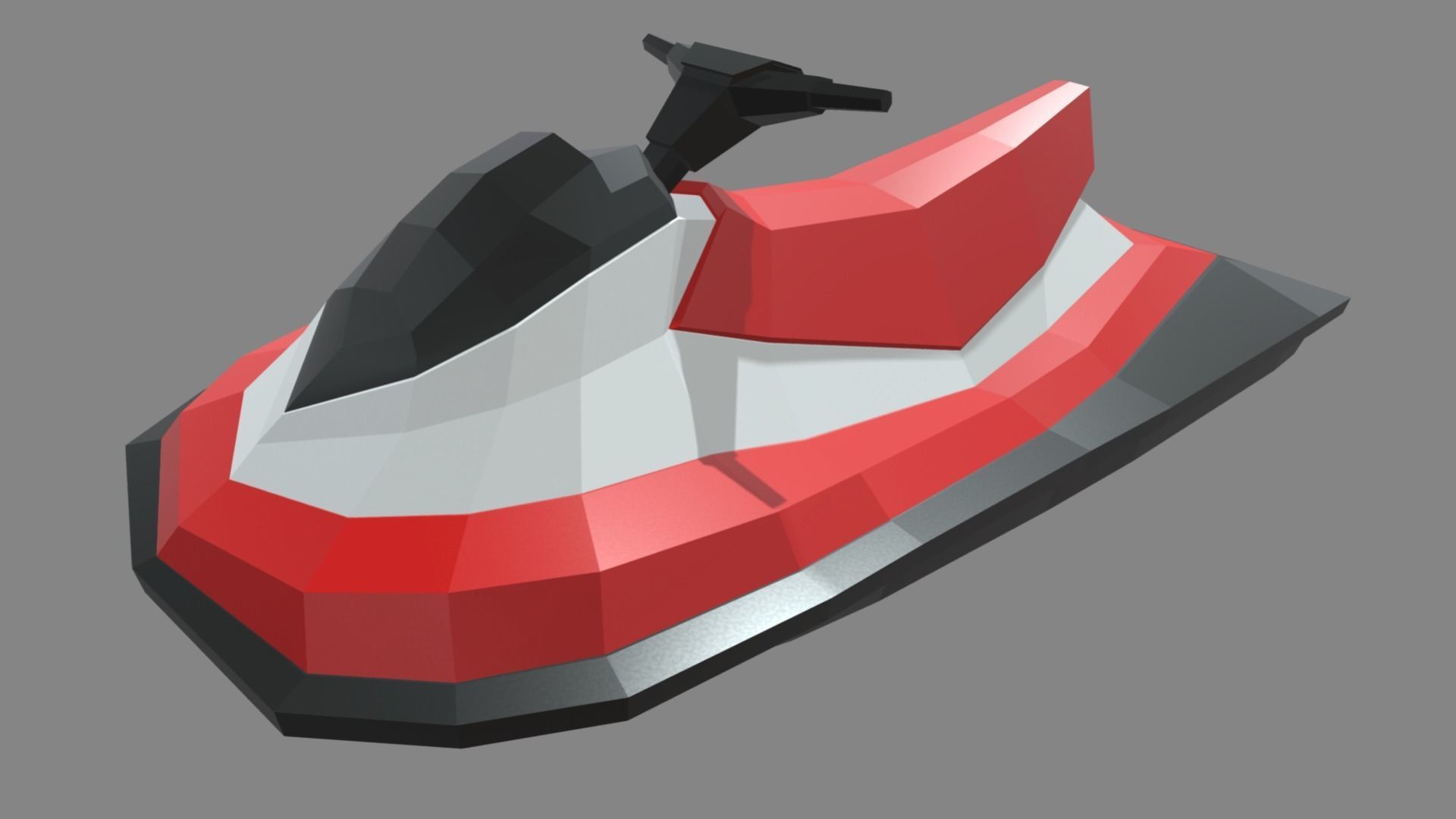 Low Poly Jet Ski 01 Low-poly 3D model_5