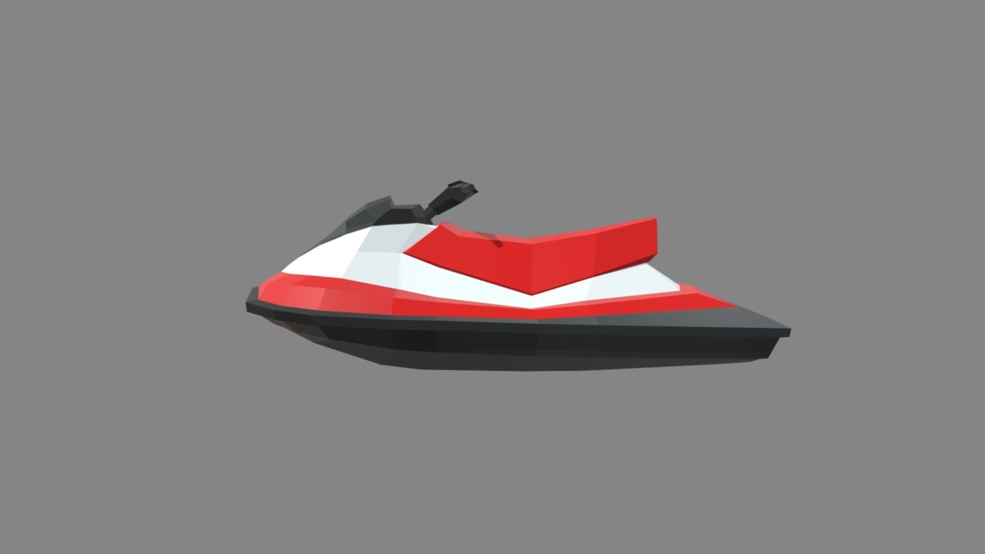 Low Poly Jet Ski 01 Low-poly 3D model_3