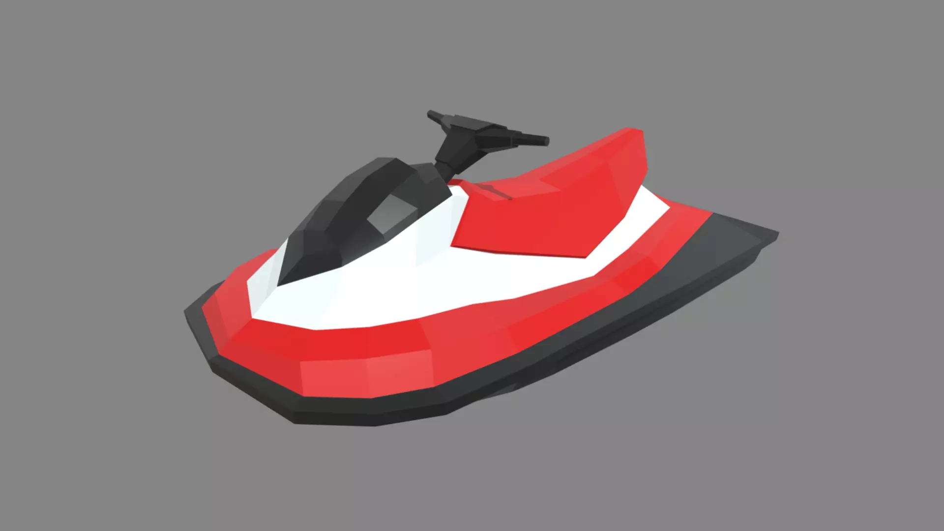 Low Poly Jet Ski 01 Low-poly 3D model_0
