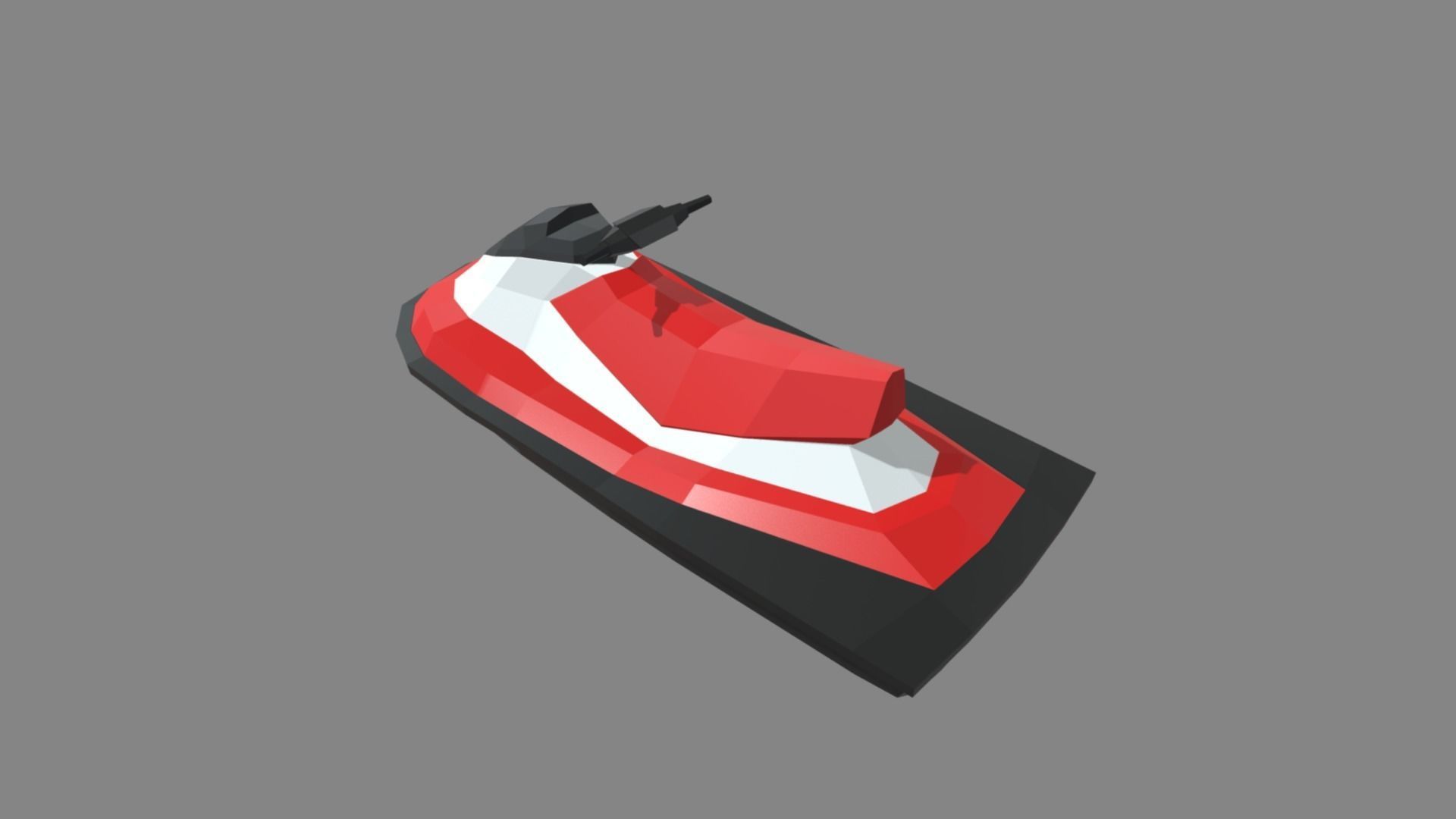 Low Poly Jet Ski 01 Low-poly 3D model_4