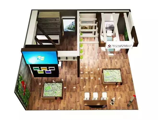 Booth Exhibition Stand a282  3D model