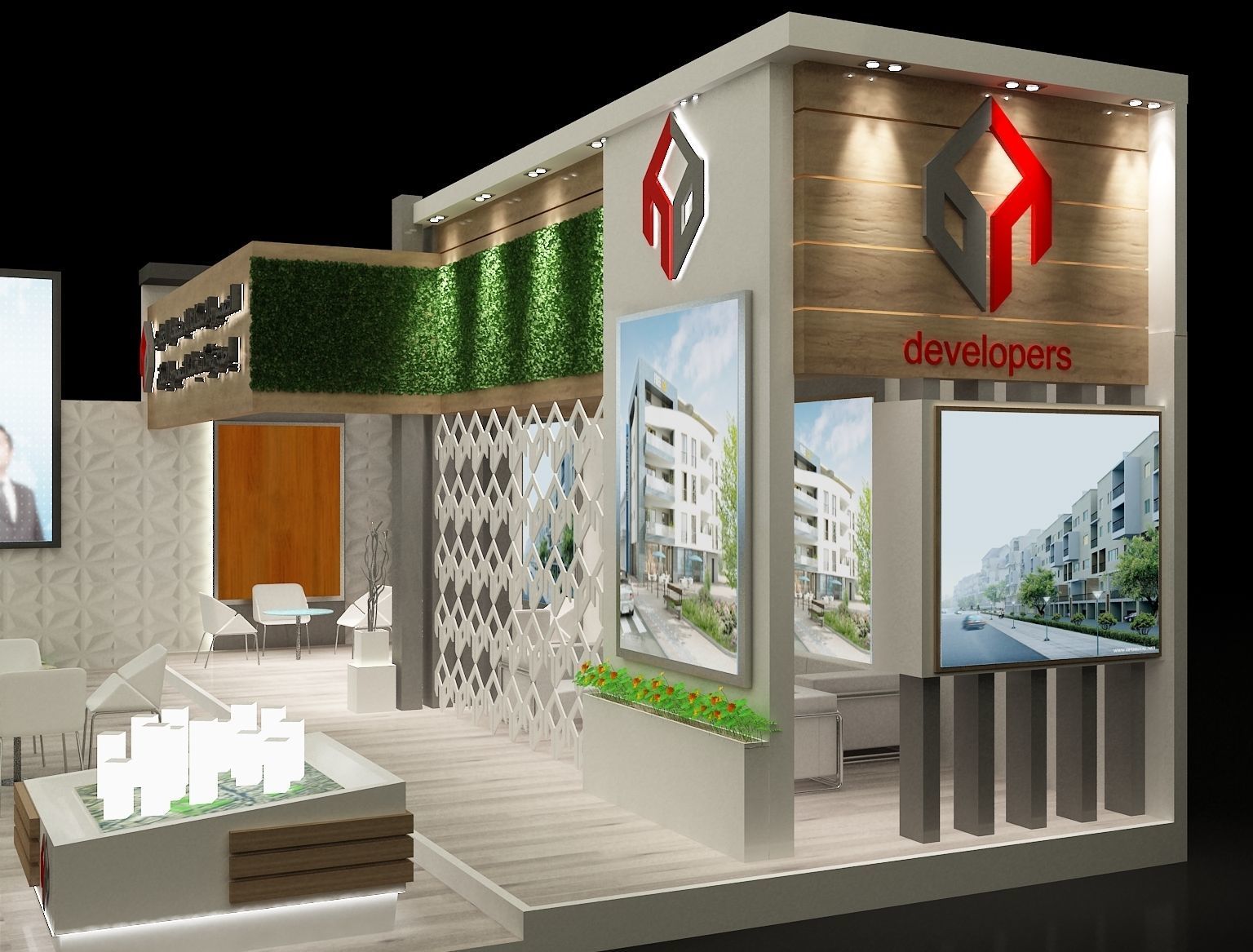 Booth Exhibition Stand a280 3D model_16