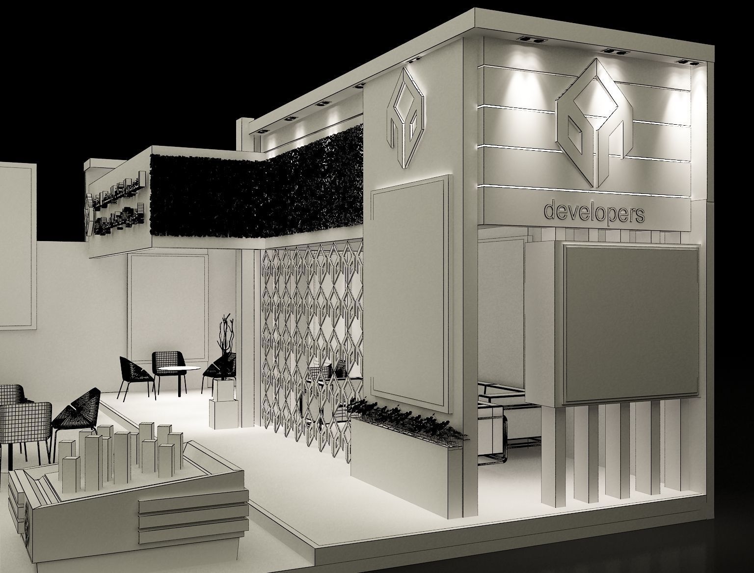 Booth Exhibition Stand a280 3D model_17