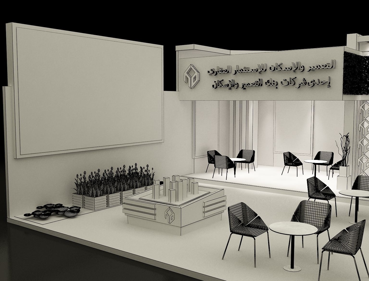 Booth Exhibition Stand a280 3D model_11