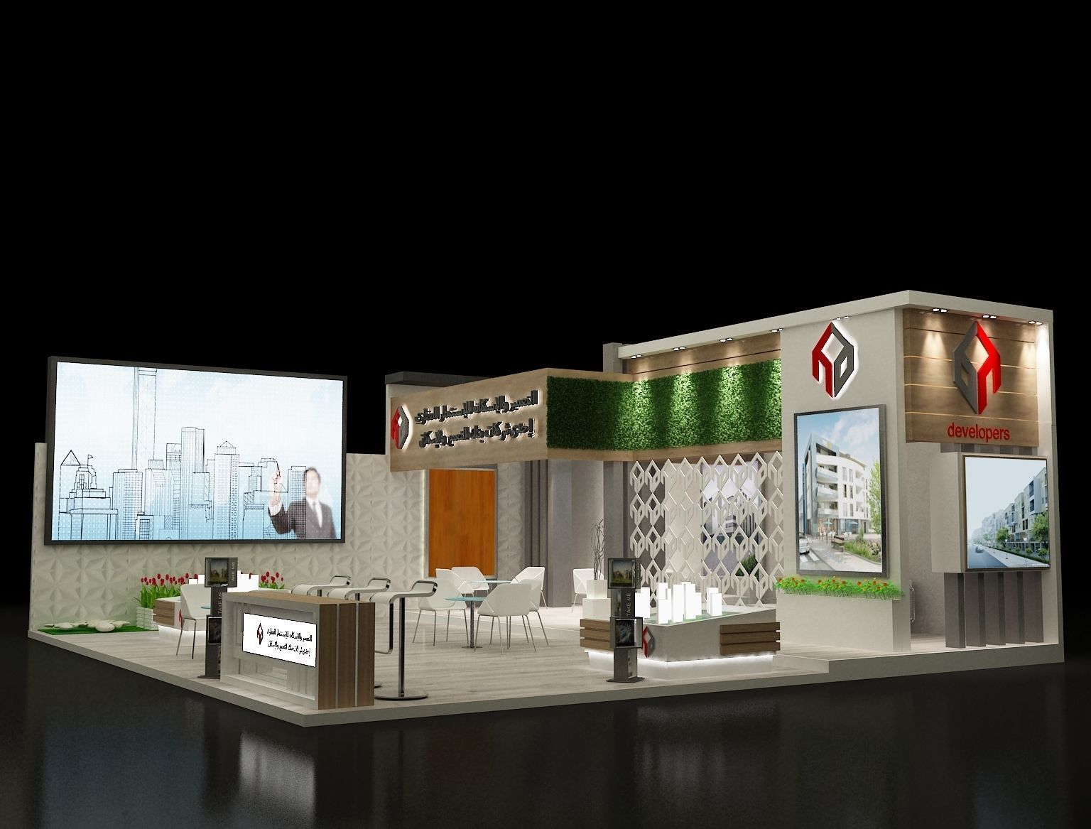 Booth Exhibition Stand a280 3D model_6