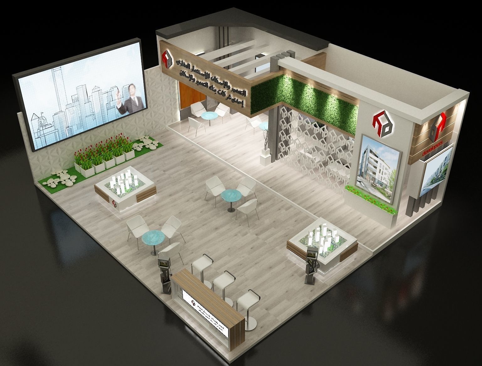 Booth Exhibition Stand a280 3D model_2