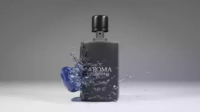 low Poly perfume Black