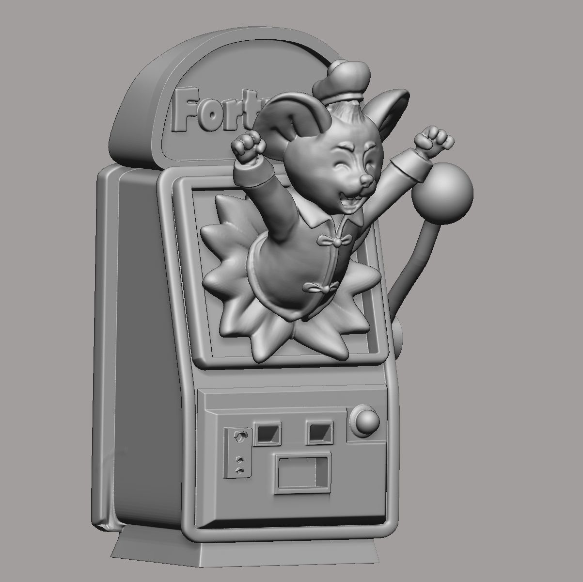 Fortune Mouse SlotMachine 3D print model_6