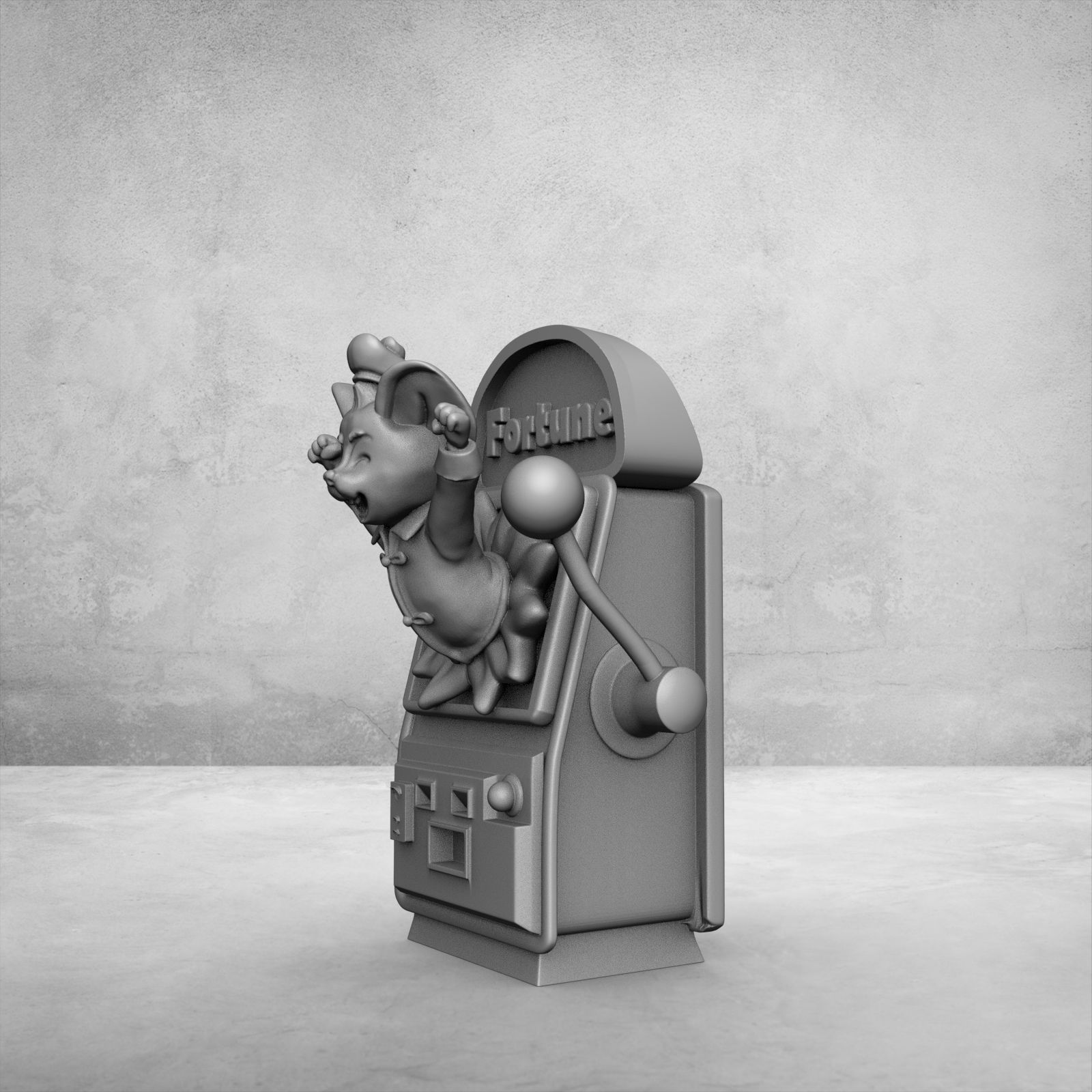 Fortune Mouse SlotMachine 3D print model_12