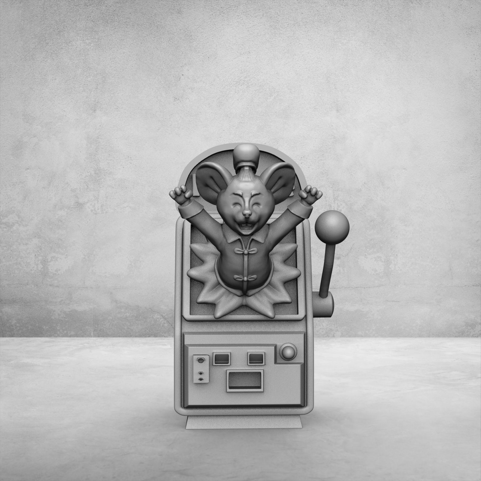 Fortune Mouse SlotMachine 3D print model_1