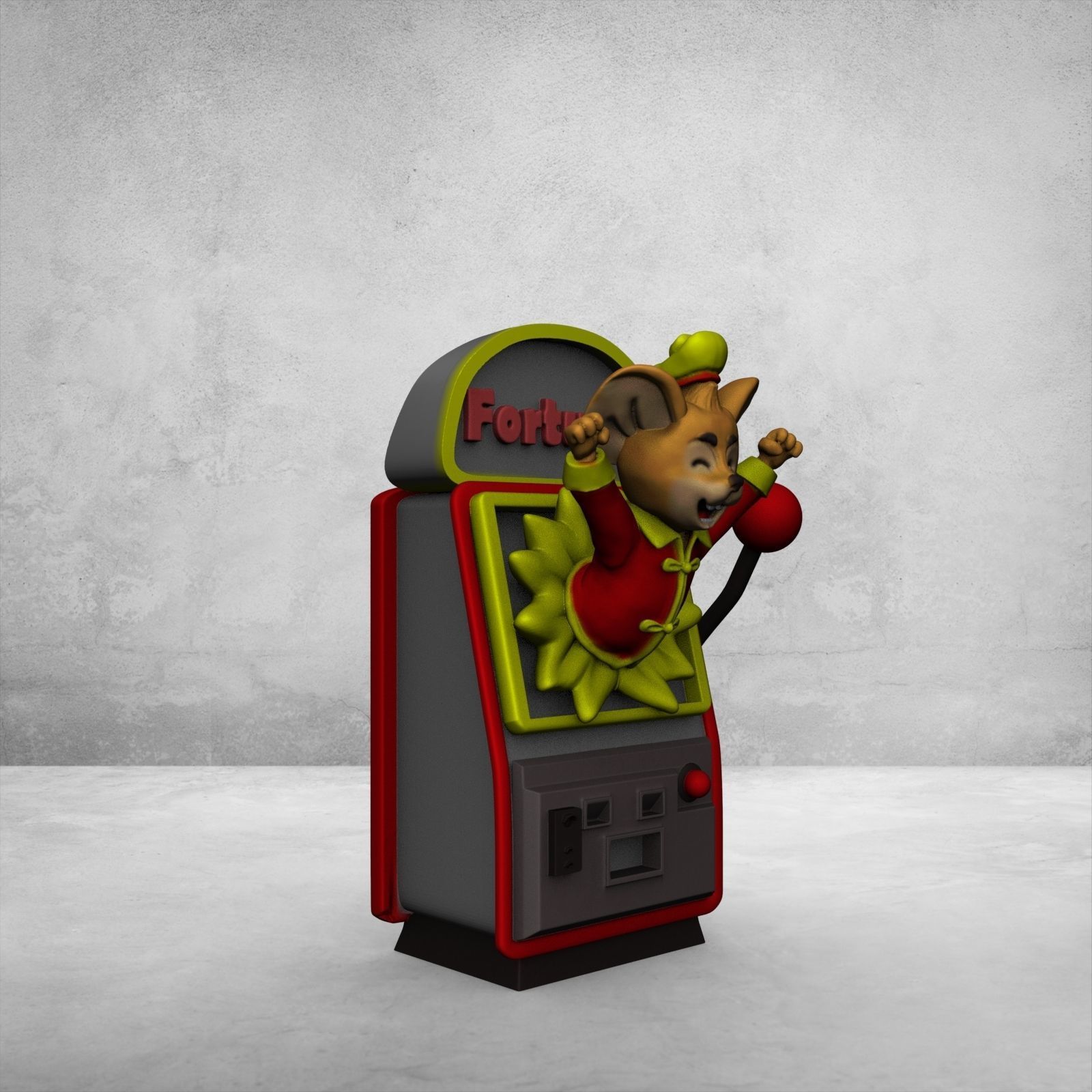 Fortune Mouse SlotMachine 3D print model_9