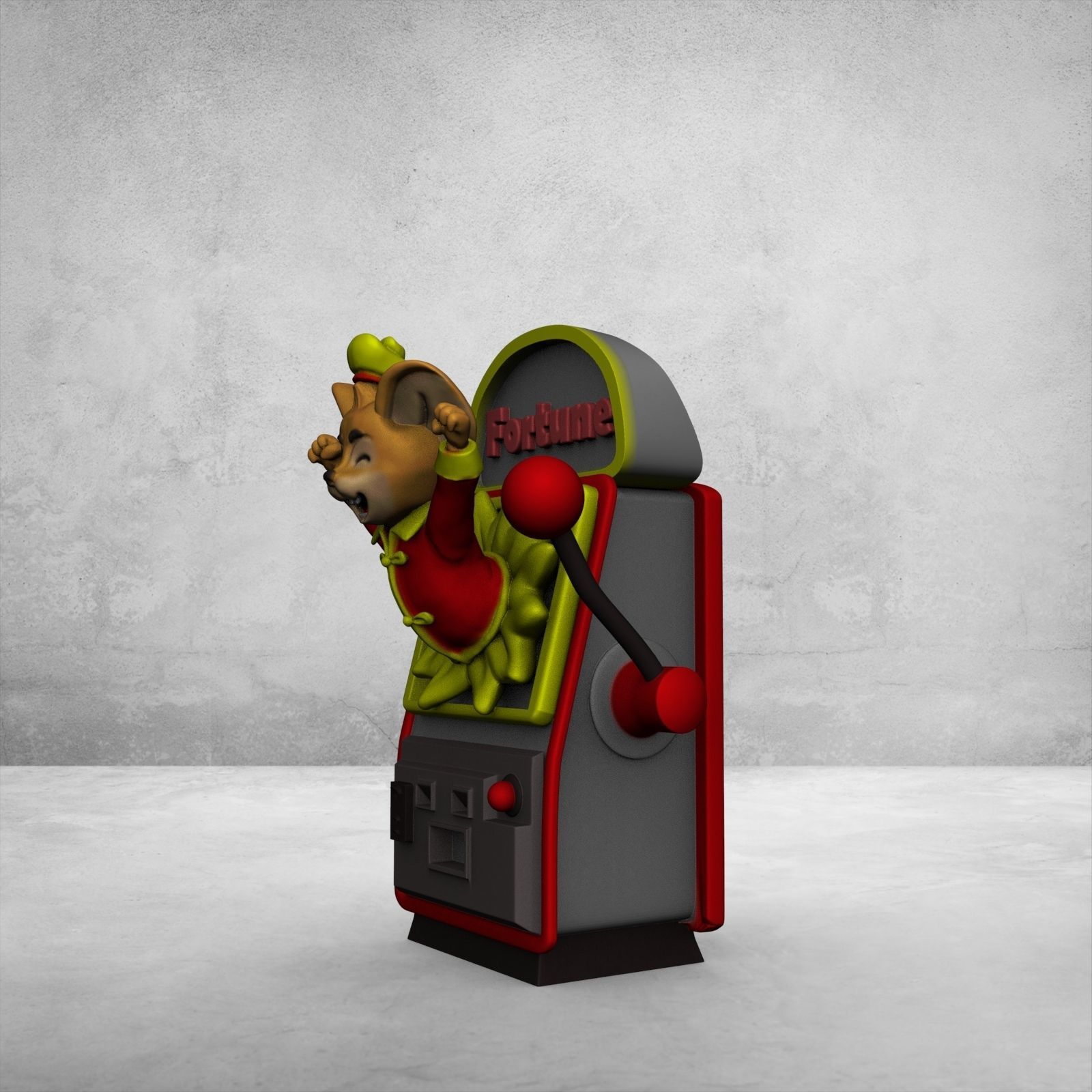 Fortune Mouse SlotMachine 3D print model_11