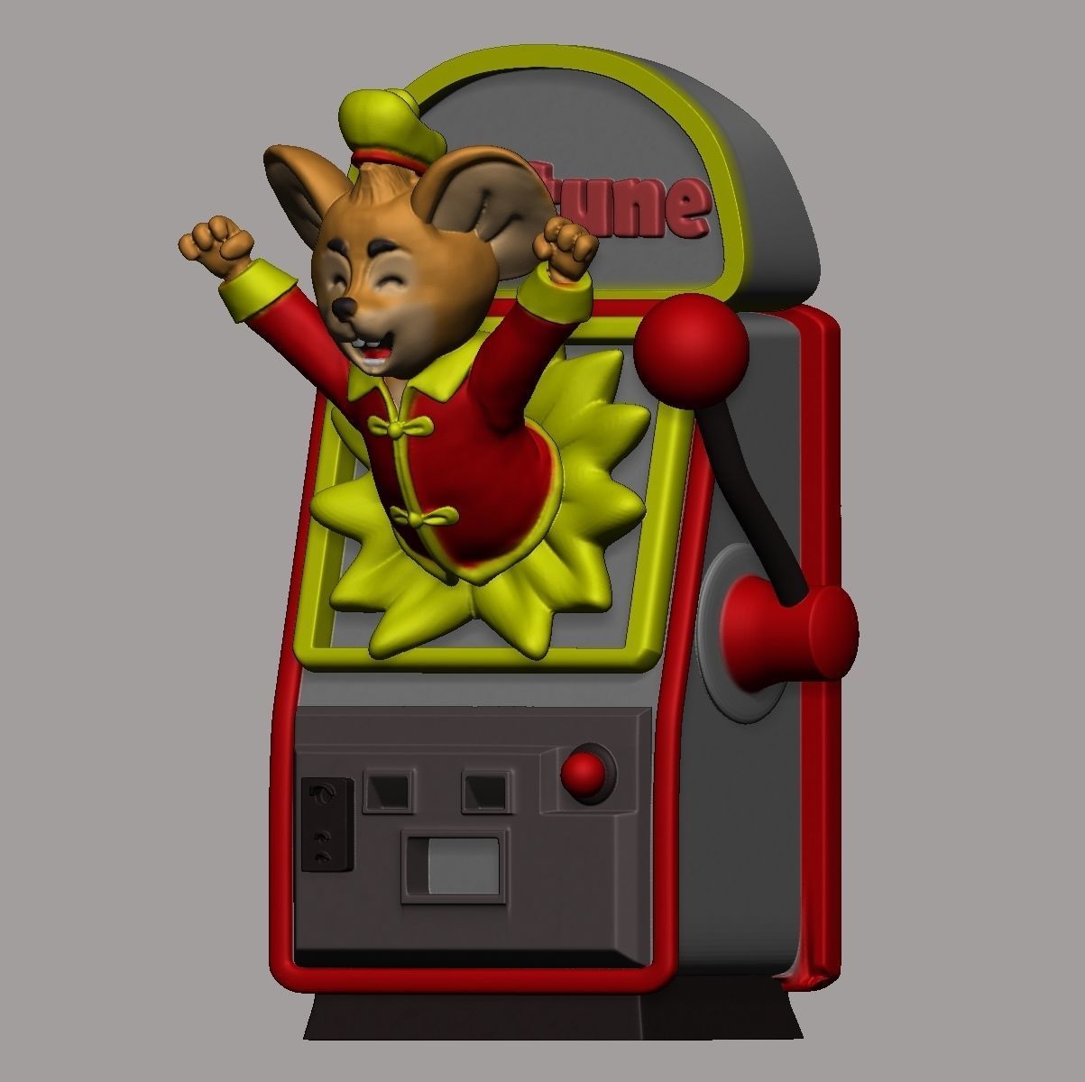 Fortune Mouse SlotMachine 3D print model_7