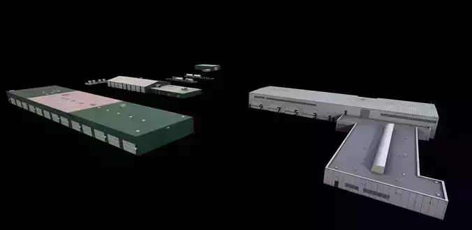 3D Building Low Poly 