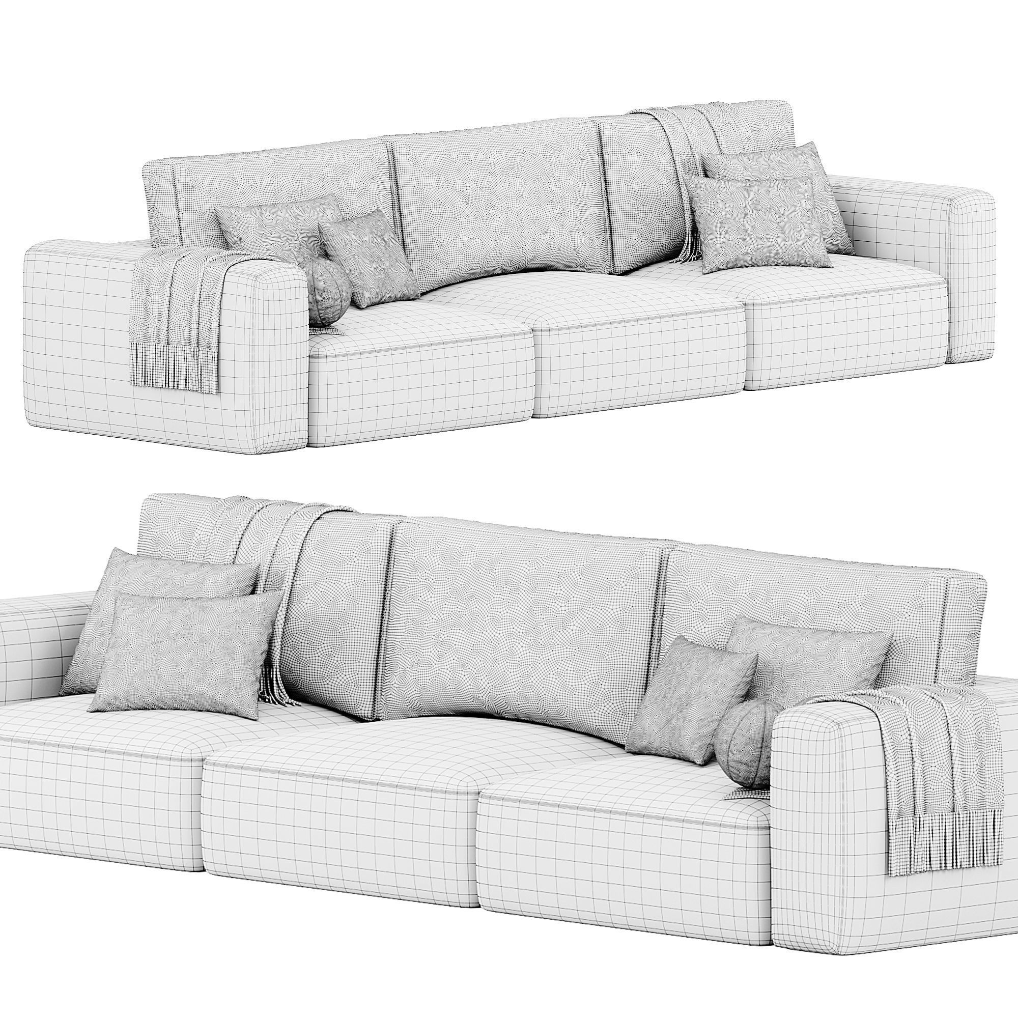 Lionel Three Seater Sofa By Weilai Concept 3D model_3