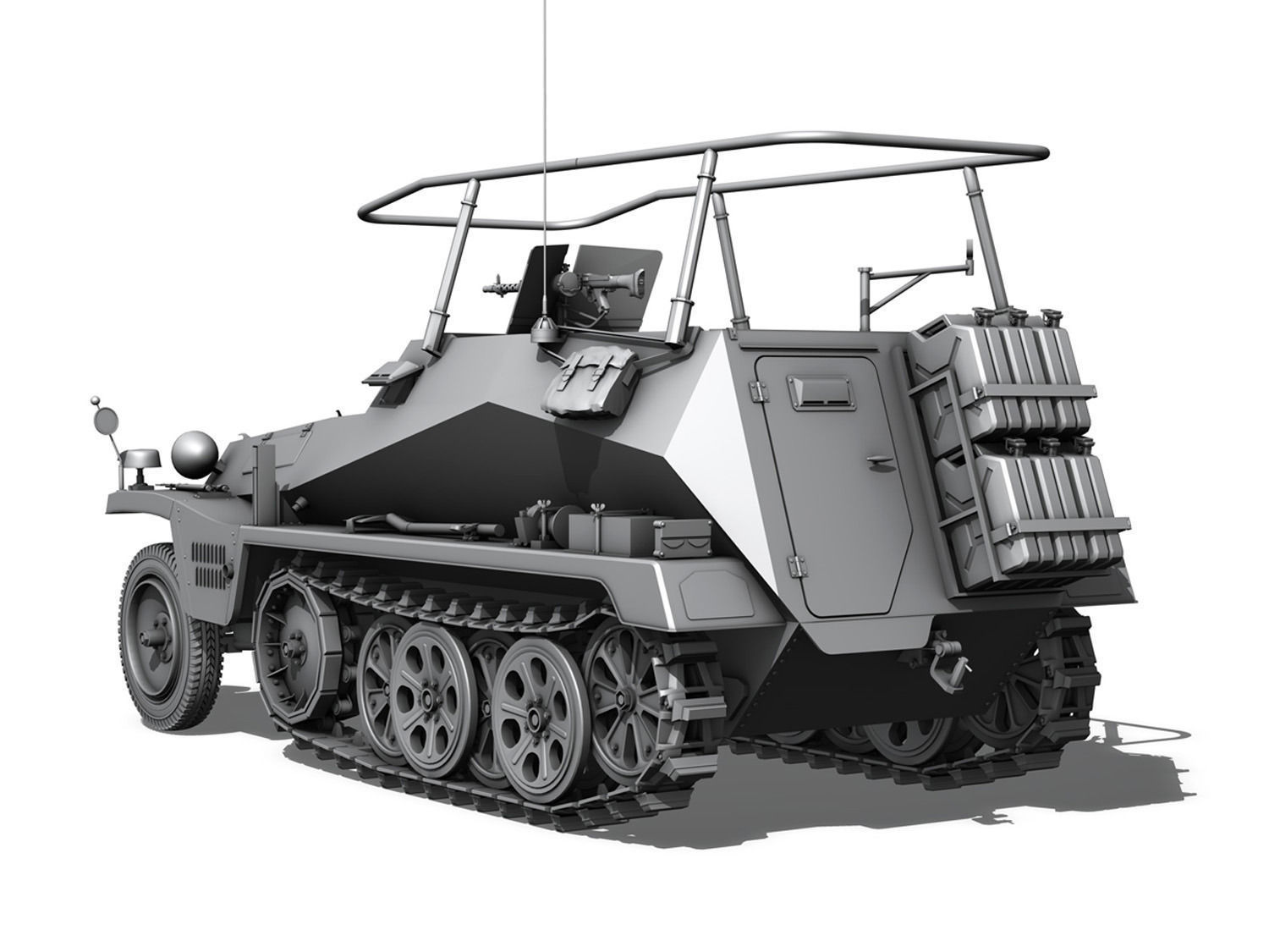 SD KFZ 250 3 - Half-track Command Version 3D model_5