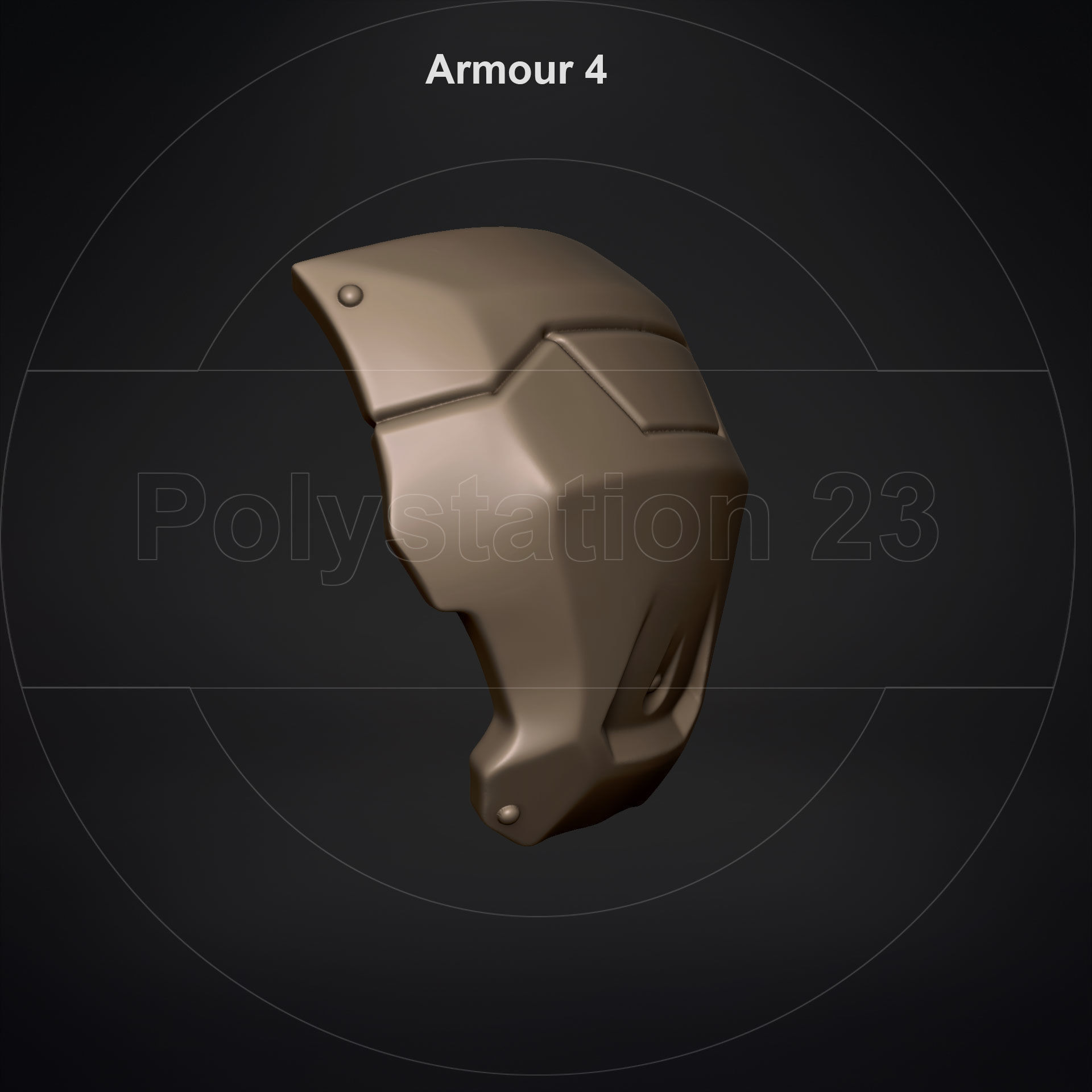 Sci fi shoulder armour kitbash v1 pack of 5 3D model_22