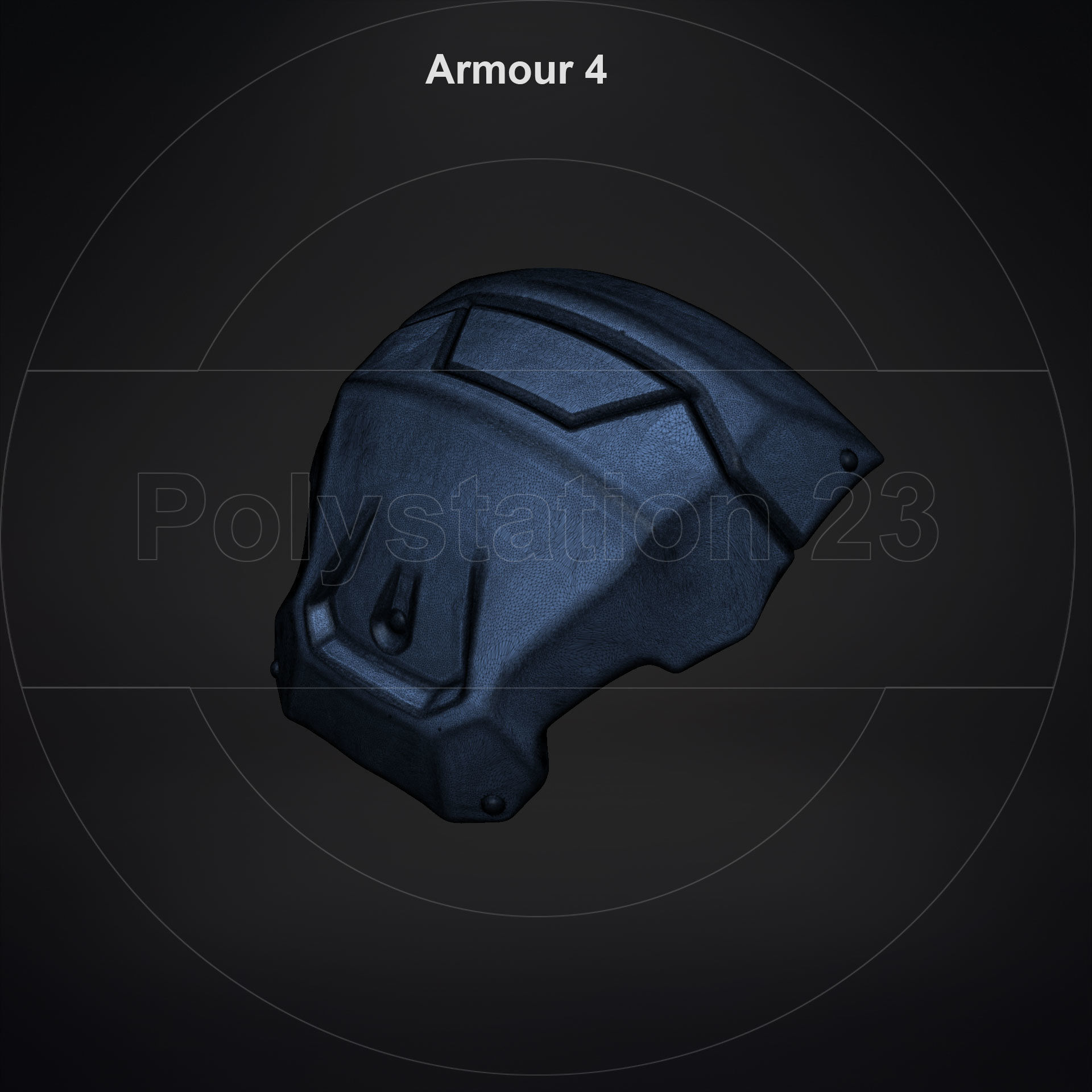 Sci fi shoulder armour kitbash v1 pack of 5 3D model_24