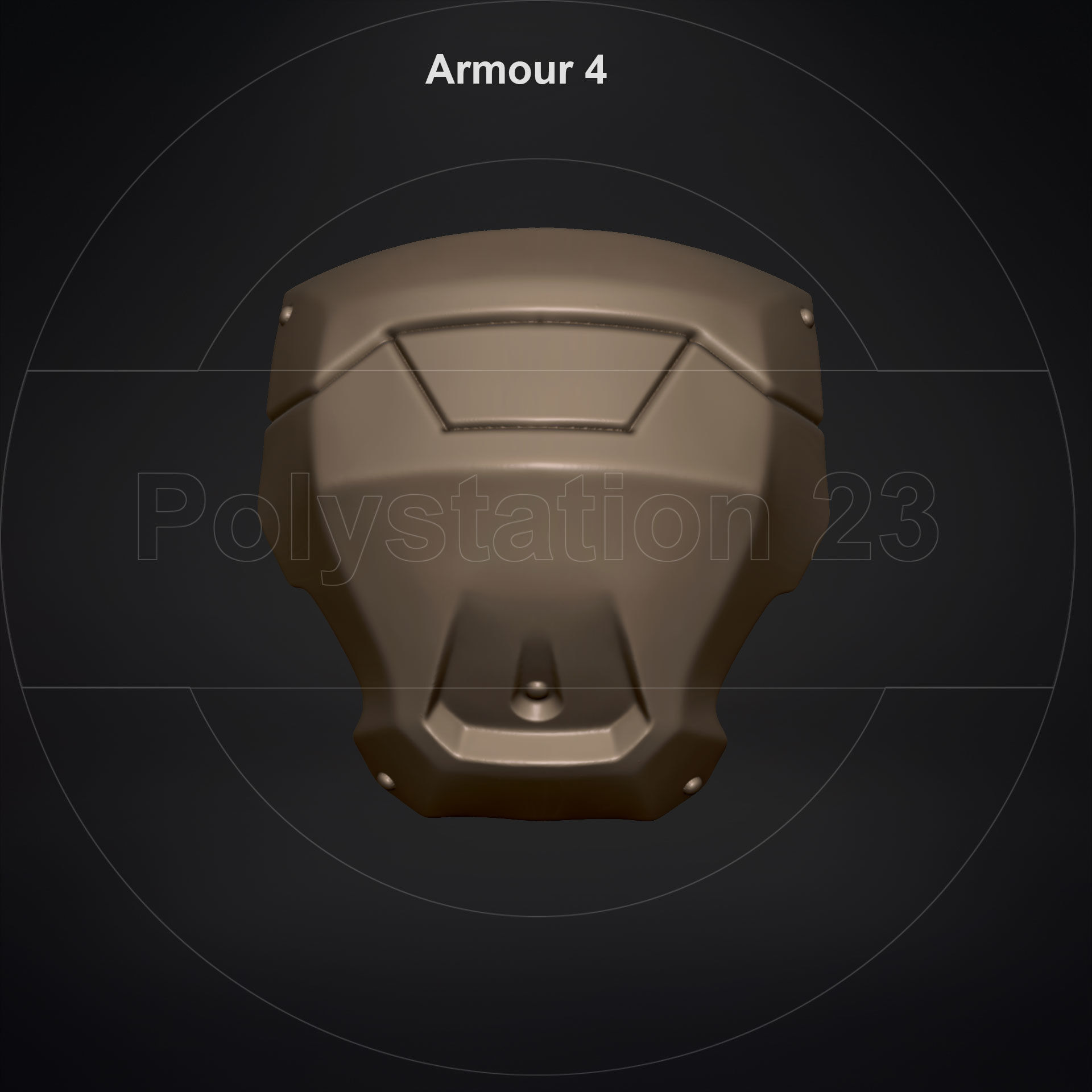 Sci fi shoulder armour kitbash v1 pack of 5 3D model_21