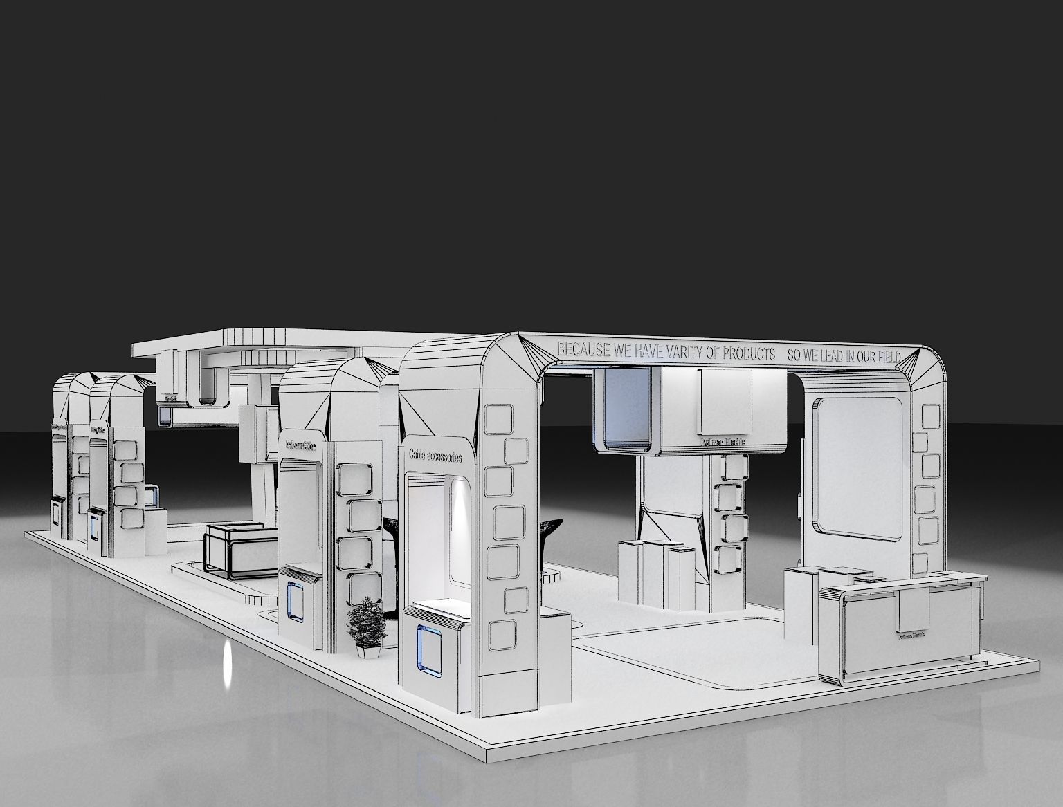 Booth Exhibition Stand a275 3D model_1