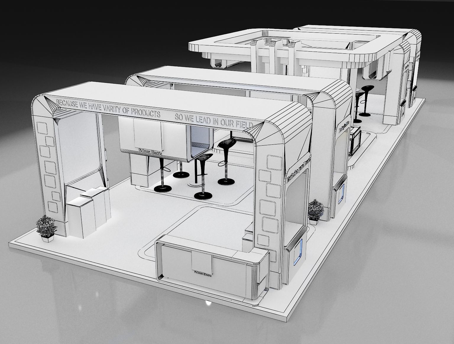 Booth Exhibition Stand a275 3D model_12