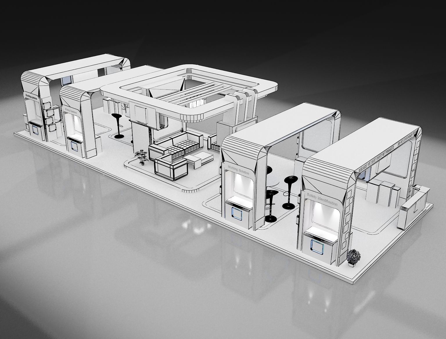 Booth Exhibition Stand a275 3D model_3