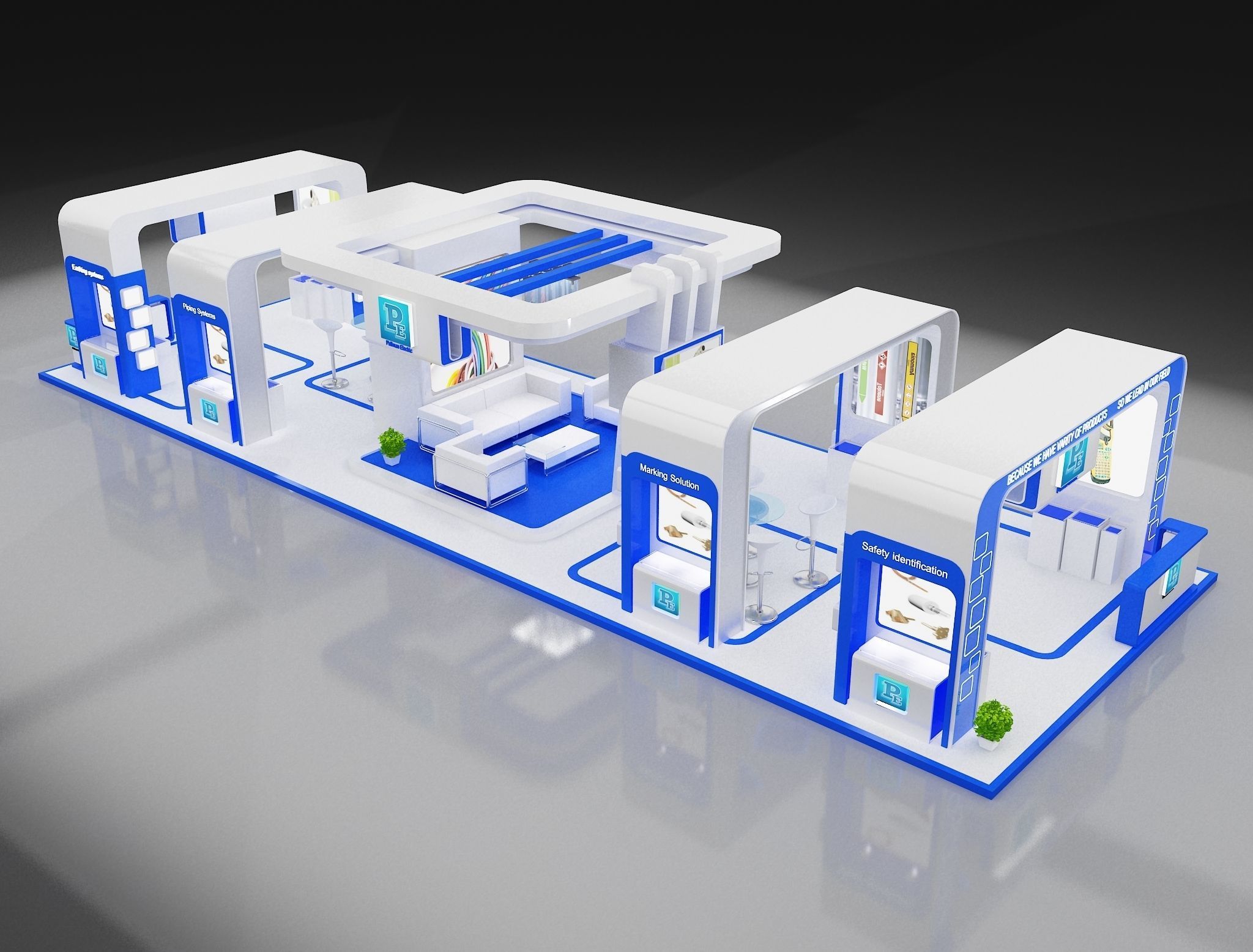 Booth Exhibition Stand a275 3D model_2